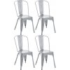 Sada 4 stoličiek Benedikt, strieborná