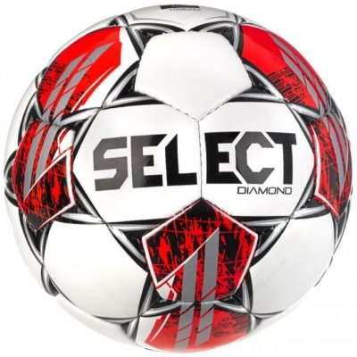 SELECT FB Diamond futbalová lopta biela-červená veľ.5