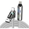 Kabel 4w1 USB-C/USB-A do USB-C/Lightning Blitzwolf BW-HDC6 1.2m 240W RGB (szary)