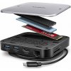 AXAGON HMC-UFO, USB 10Gbps hub, 2x USB-A, USB-C, HDMI 4k/60, RJ-45, M.2 slot, SD/mSD, audio, PD (HMC-UFO)
