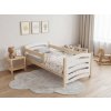 Textilomanie Detská posteľ MELA 80 x 160 cm biela/borovica Rošt: S lamelovým roštom, Matrac: Matrac EASYSOFT 10 cm