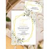 Svadobné oznámenie - Zlatý rám s bielymi ružami 56 - Svadobný program (kartičky na stoly) 15997