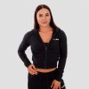 GymBeam Dámska mikina Zip up TRN black - čierna - L