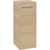 VILLEROY & BOCH Avento závesná bočná skrinka nízka, 1 dvierka, pánty vľavo, 350 x 373 x 890 mm, Nordic Oak, A89500VJ