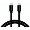 Dátový kábel Swissten textilný dátový kábel USB-C/USB-C 2m čierny (71528201)