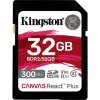 Kingston Canvas React Plus pamäťová SD karta 32 GB Class 10 UHS-II; SDR2/32GB