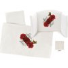 Hug's Factory Hugs Factory 4-dielna sada obliečok do postieľky Vanilla dekor Red Rosses