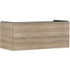 Hansgrohe Xelu Q Umývadlová skrinka, 50x118x55 cm, 2 zásuvky, prírodný dub/matná biela 54084700-HG