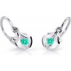 Cutie Jewellery Detské náušnice z bieleho zlata C2224-10-X-2 svetlo zelená