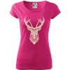 Jeleň kresba - Dámske tričko Pure - S ( Purpurová )