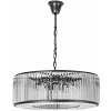 Toolight Toolight, krištáľové závesné svietidlo 6xE14 APP1651-6CP, čierna, OSW-05684