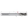 Karnasch 3063551200 | Tvrdokovová HxF profilová, hrubovacia fréza, zrazené ostrie 12x65-120x12 mm, Z=4