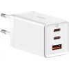 Baseus CCGP120202 GaN5 Pro Quick Nabíjačka USB + 2x USB-C 65W White 6932172617516