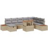 Súprava záhradného nábytku z umelého ratanu 4Makers béžová, 9-dielna