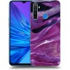 Picasee silikónový čierny obal pre Realme 5 - Purple glitter