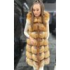 Dámska kožušinová vesta GILET3 natural rosso