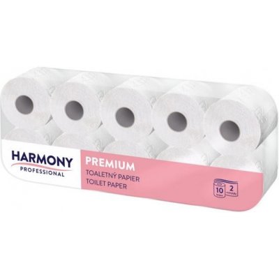 Toaletný papier 2-vrstvový Harmony Professional premium biely, celulóza, návin 23,8 m (10 ks)