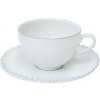 Costa Nova Šálka na čaj s tanierikom PEARL biela 250 ml