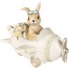 Clayre & Eef Veľkonočné dekorácie králik v lietadle - 15*11*12 cm - Clayre & Eef