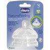 Chicco cumlík na fľašu Natural Feeling silikón nastaviteľný prietok 2 ks V001515