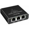 Qoltec Rozbočovač Ethernet mini SWITCH 1x3 RJ45 | 1000 Mb/s | USB-C | Hliník