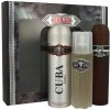 Cuba Cuba Black Darčeková sada pánska toaletná voda 100 ml, voda po holení Cuba Black 100 ml a deospray Cuba Black 200 ml