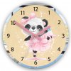 ModernClock Detské nástenné hodiny Mirro Panda 30 cm viacfarebné