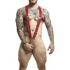 Mob - dngeon cross back harness red one size