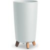 PROSPERPLAST Kvetináč GRACIA TUBUS SLIM 23,9cm biely