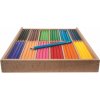 Edu3 Jumbo šestihranné pastelky H144 tuha 5 mm 144 ks/12 barev ve školním boxu ze dřeva