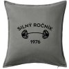 Silný ročník - Letopočet 1976 - Vankúš 50x50 - 50x50 - Iba poťah ( Tmavosivý melír )