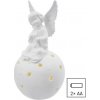 DCLW33 LED keramický anděl 29 cm 2x AA vnitřní teplá bílá EMOS
