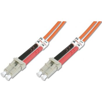 Digitus Fiber Optic Patch Cable, LC to LC,Multimode 50/125 µ, Duplex, 1m