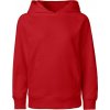 NEUTRAL O 13101 / Detská mikina s kapucňou z bio bavlny - red 152-158