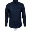 NEOBLU 3182 BLAISE MEN / Pánska mikro keprová košeľa s dlhým rukávom - night blue XXL