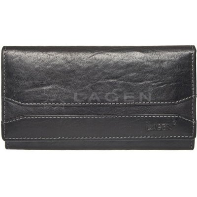 Dámska kožená peňaženka LAGEN W-2025 / T čierna