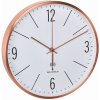 60.3534.51 TFA Rádiom riadené analógové nástenné hodiny s kovovým rámom medenej farby