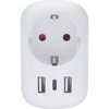 Solight cestovní adaptér UK USB A+C pro použití ve Velké Británii, typ G PA03UK
