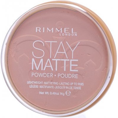 RIMMEL LONDON Stay Matte 14 g – Odtieň: 002 Pink Blossom