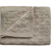 Mushie pletená detská deka z organickej bavlny vzorkovaná Beige