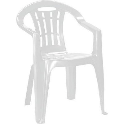 Slovakia Trend CURVER® MALLORCA BI 802013 - stolička bez podušky, biela, plastová, max 100kg