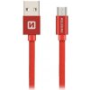 Swissten 71522206 USB / Micro USB, textile, 1,2m, červený