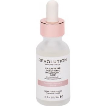 Revolution Skincare 5% Caffeine solution Hyaluronic Acid sérum na očné okolie 30 ml