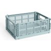 HAY Úložný box Colour Crate Medium, dusty blue