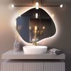 Baltica Design Tiny Borderbright Stain III zrkadlo 100x86 cm s osvetlením zlatá 5904107902760