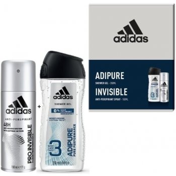 Adidas Pro Invisible Men deospray 150 ml + Adipure sprchový gél 250 ml  darčeková sada od 6,24 € - Heureka.sk