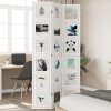 Paraván 3 panely biely masívne drevo paulovnie-ForU-358688