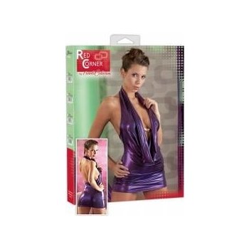 Red Corner Purple shimmering mini dress