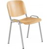 Jedálenská stolička 1120LN buková lakovaná preglejka, strieborný rám