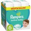 PAMPERS Active Baby Plienky jednorazové 6 (13-18 kg) 128 ks - MESAČNÁ ZÁSOBA 8006540032688